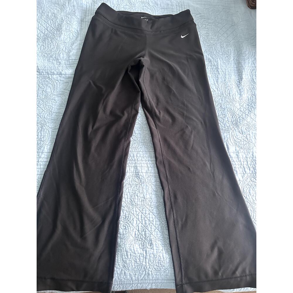 Women Nike Swoosh Leggings Size Medium Black Pre Owned